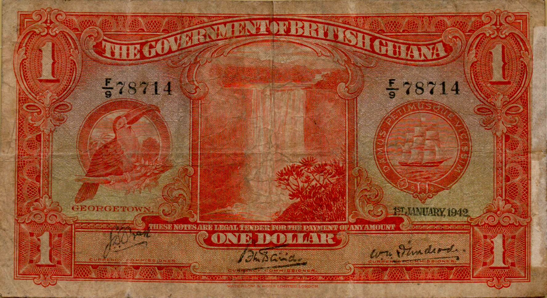 Guiana 1 1942 VF P-12/c